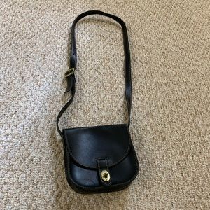 Fossil black crossbody small saddlebag